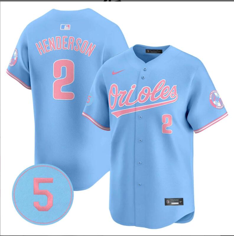 Men Baltimore Orioles #2 Henderson blue 2024 Nike MLB jersey